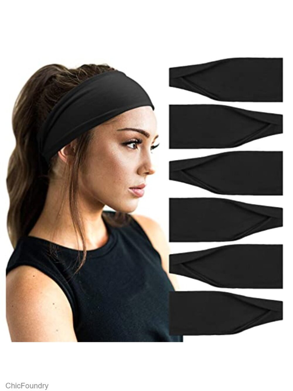 Yoga Sports Headbands for Women Non-Slip Elastic Workout Running Hair Bands 6